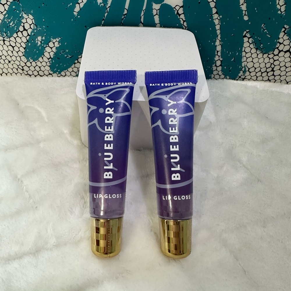 New Sealed 2 Bath & Body Works Lip Gloss Tube Blueberry